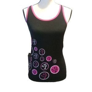Zumba Fitness Activewear Top Black Women's Size Medium